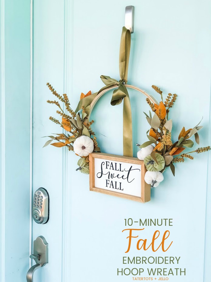 Fall Embroidery Hoop Wreath