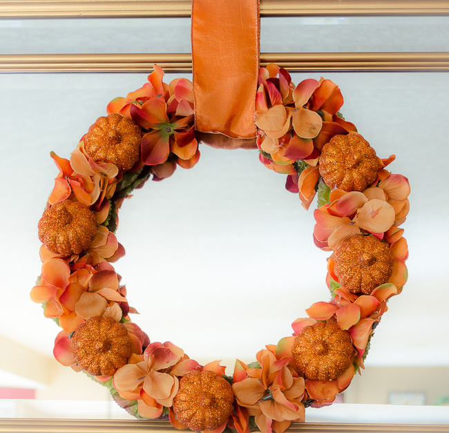 Fall Hydrangea Pumpkin Wreath Tutorial