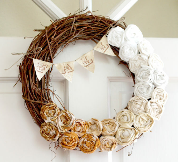 Fall Ombre Rosette Wreath