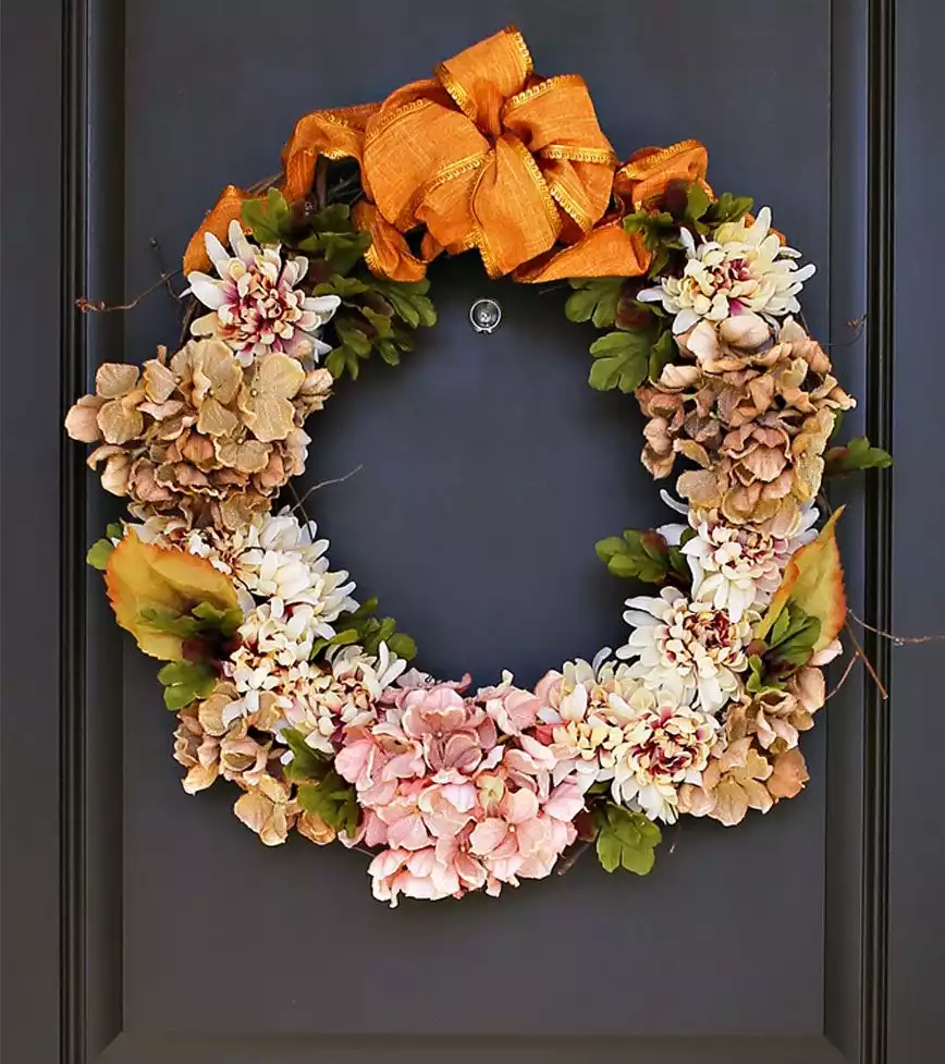 Fall Thanksgiving wreath DIY