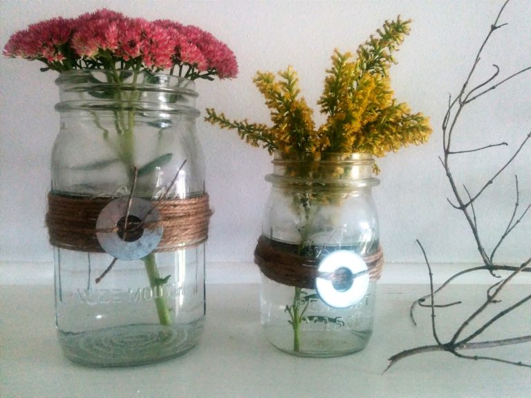 Mason Jar and Twine Centerpiece