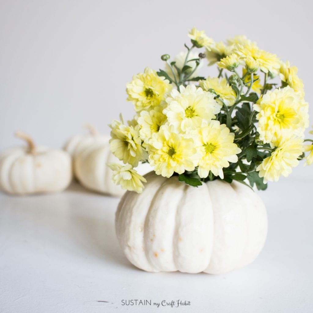 Fall pumpkin floral accen