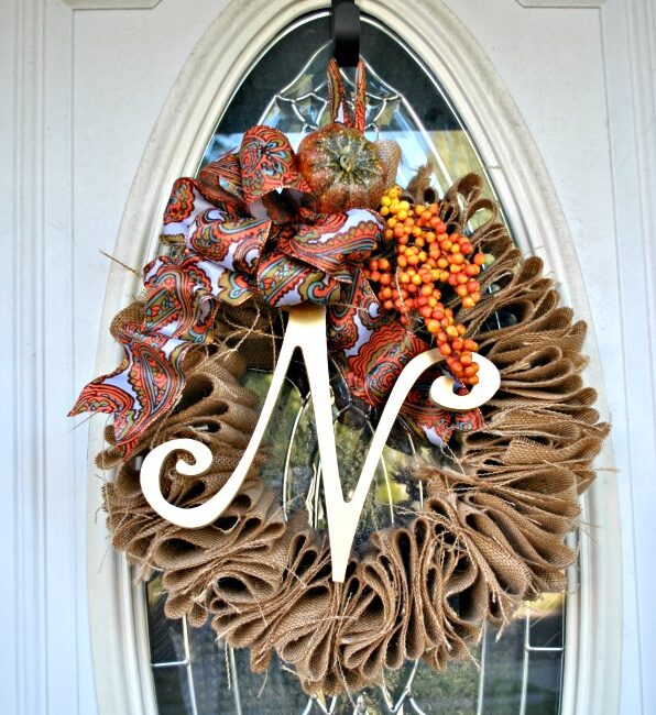 Funky Burlap Ruffle Wreath