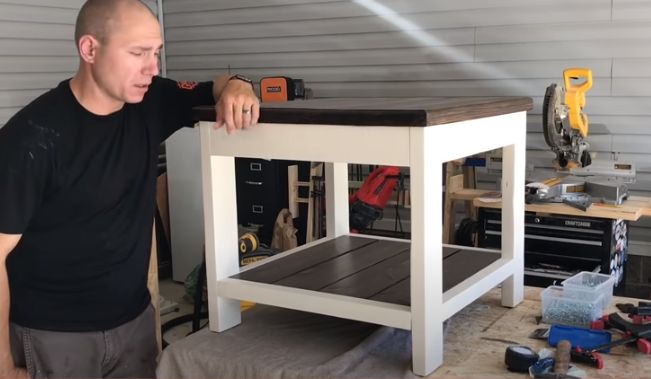 Farmhouse diy rustic end table