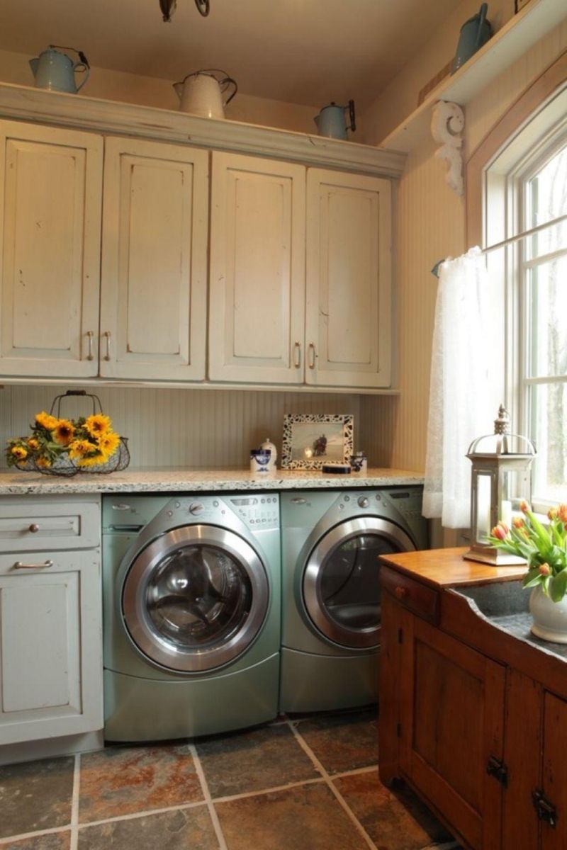 Farmhouse inspired laundry room