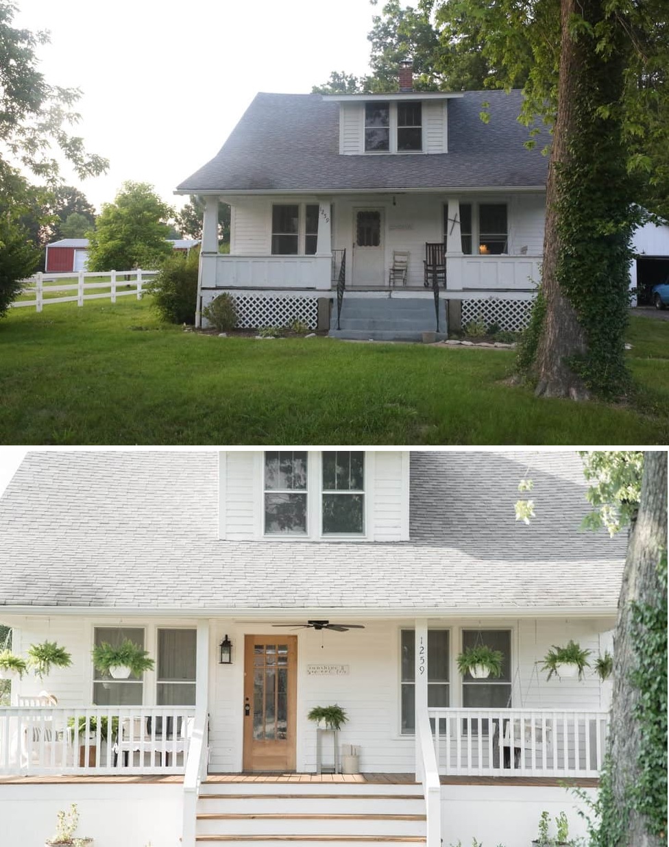 Farmhouse porch makeover