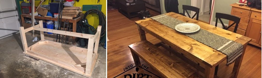 Farmhouse wood table DIY