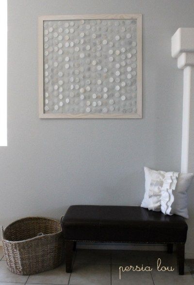 Faux shell wall hanging