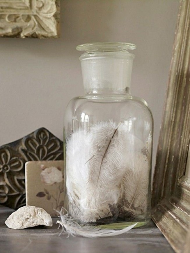 Feather Apothecary Jars