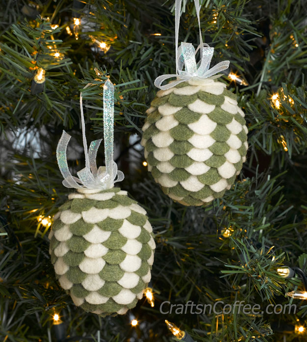 Felt pinecones christmas Tree decor