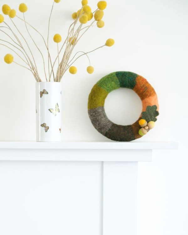 Felted Wool fall Wreath