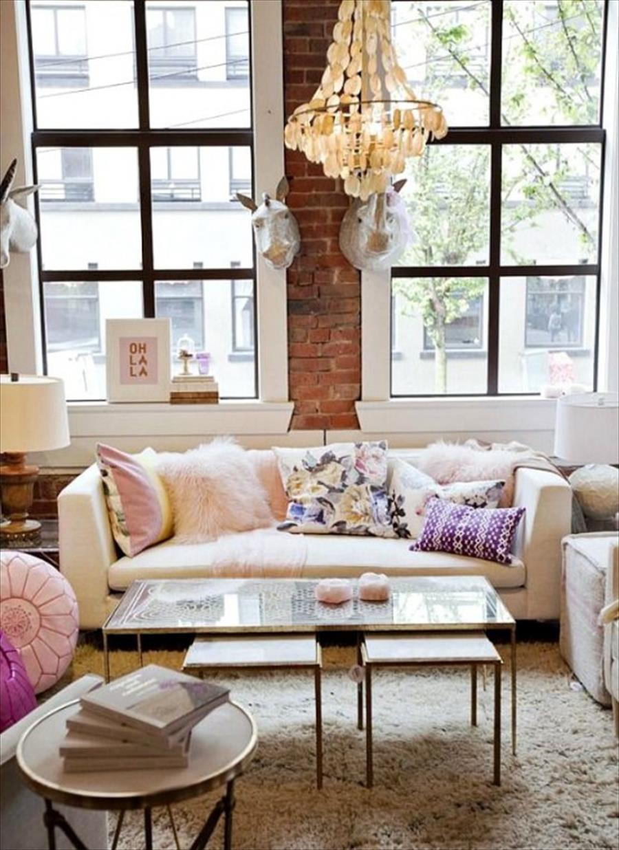 Feminine throw pillows