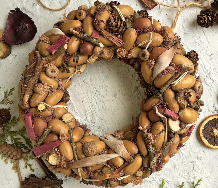 Festive Fall Nut Wreath