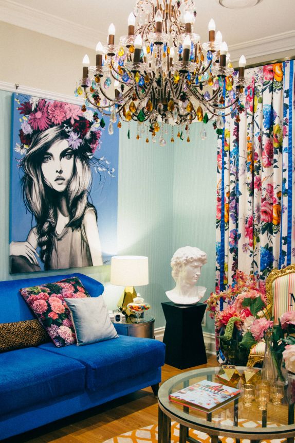 A white bust is appropriate even in a bright, eclectic interior like this interior in Perth, Australia.