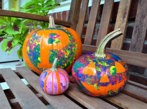 Finger Painted Pumpkin 1