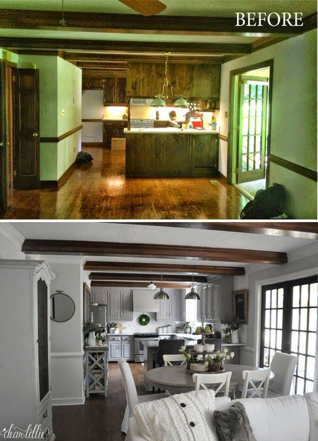 Finishing touches of kitchen before and after