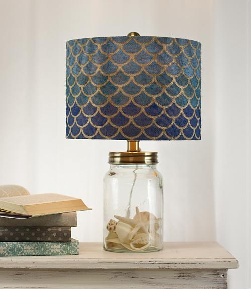 Fishskin table lampshade