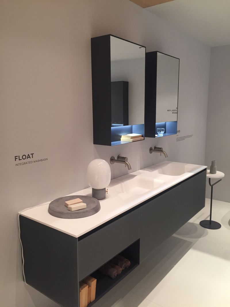 Float integrated double vanity