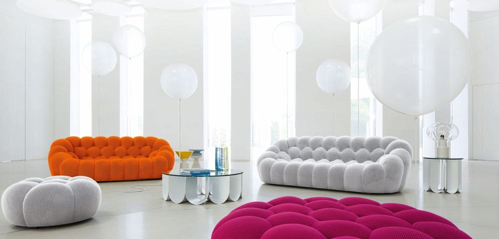 Floor bubble chairs and sofa