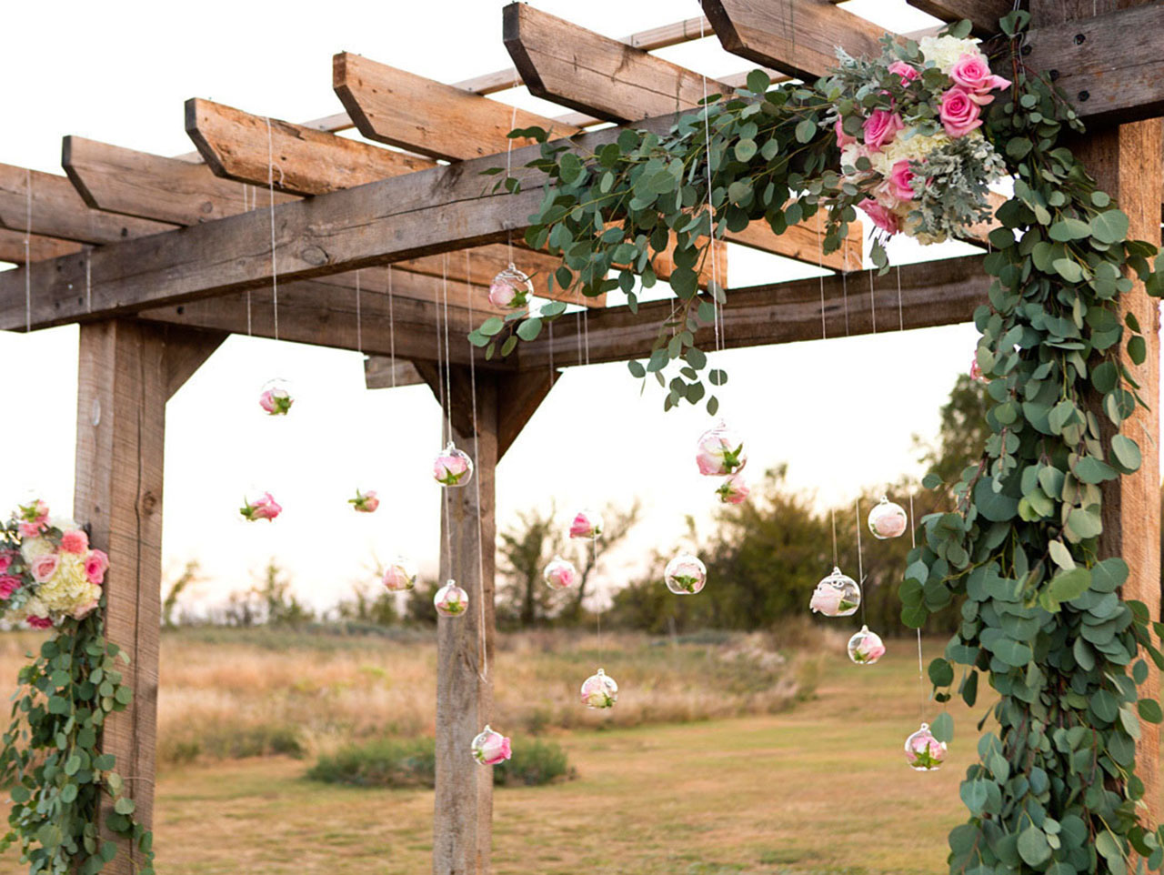 floral wedding pergola