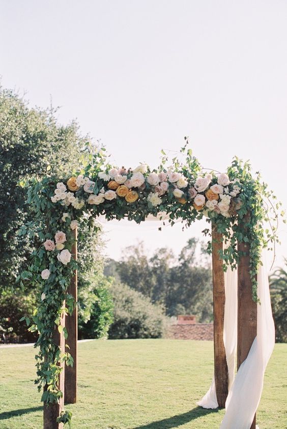 Floral wedding pergola