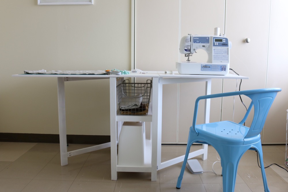 Folding craft table for small rooms