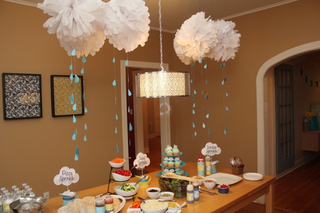 Food table decoration for baby shower