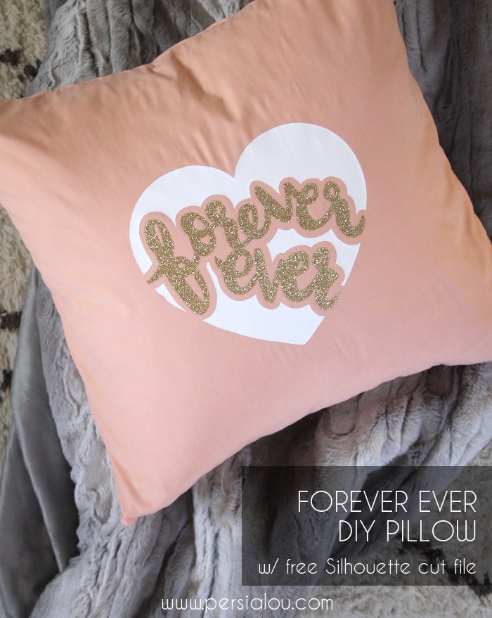 Forever ever pillow heart shapped