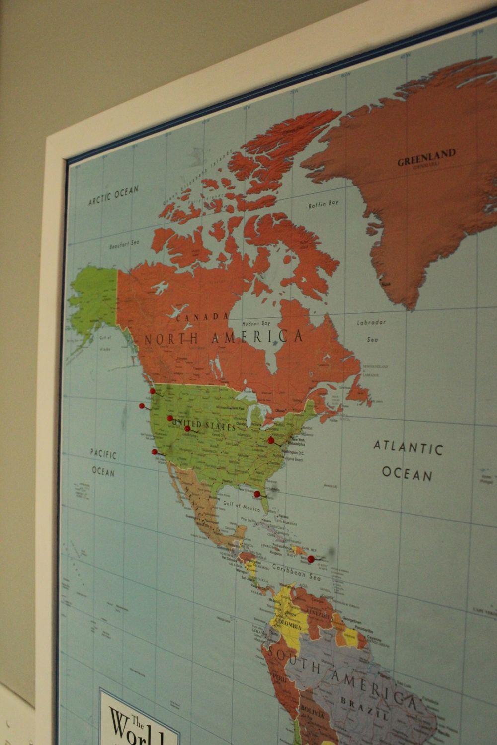 Framed Map Corkboard Project