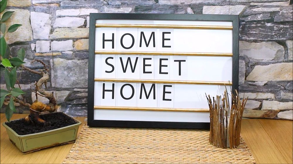 Framed home sweet home letters