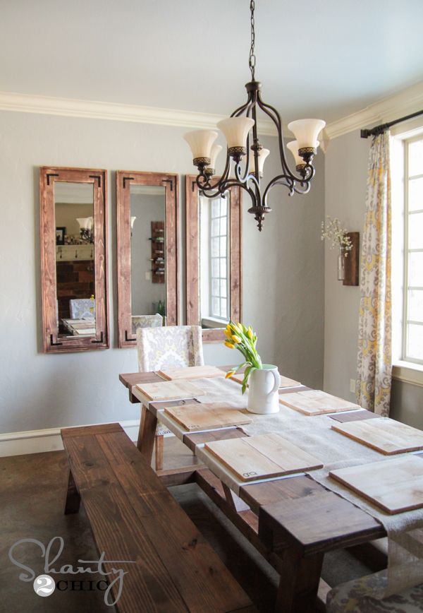 Display mirrors in groups of three