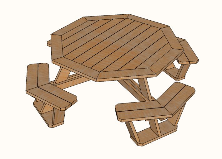 Free Octagon Picnic Table Plans