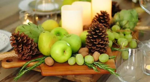 Fresh Green fruits for Table centerpiece