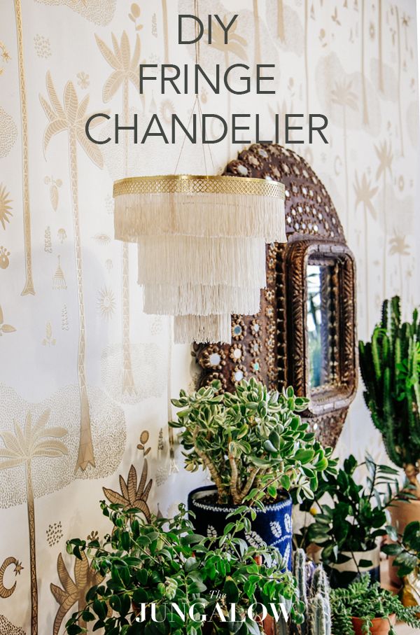 Fringe chandelier on home diy