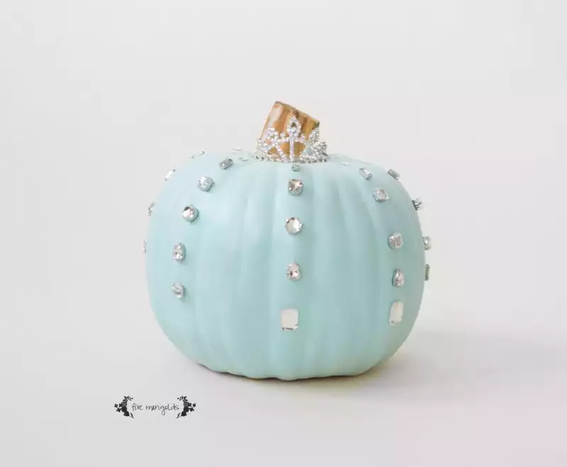 Frozen glitzy pumpkin design