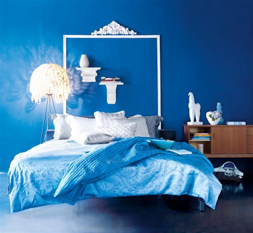 Full blue master bedroom