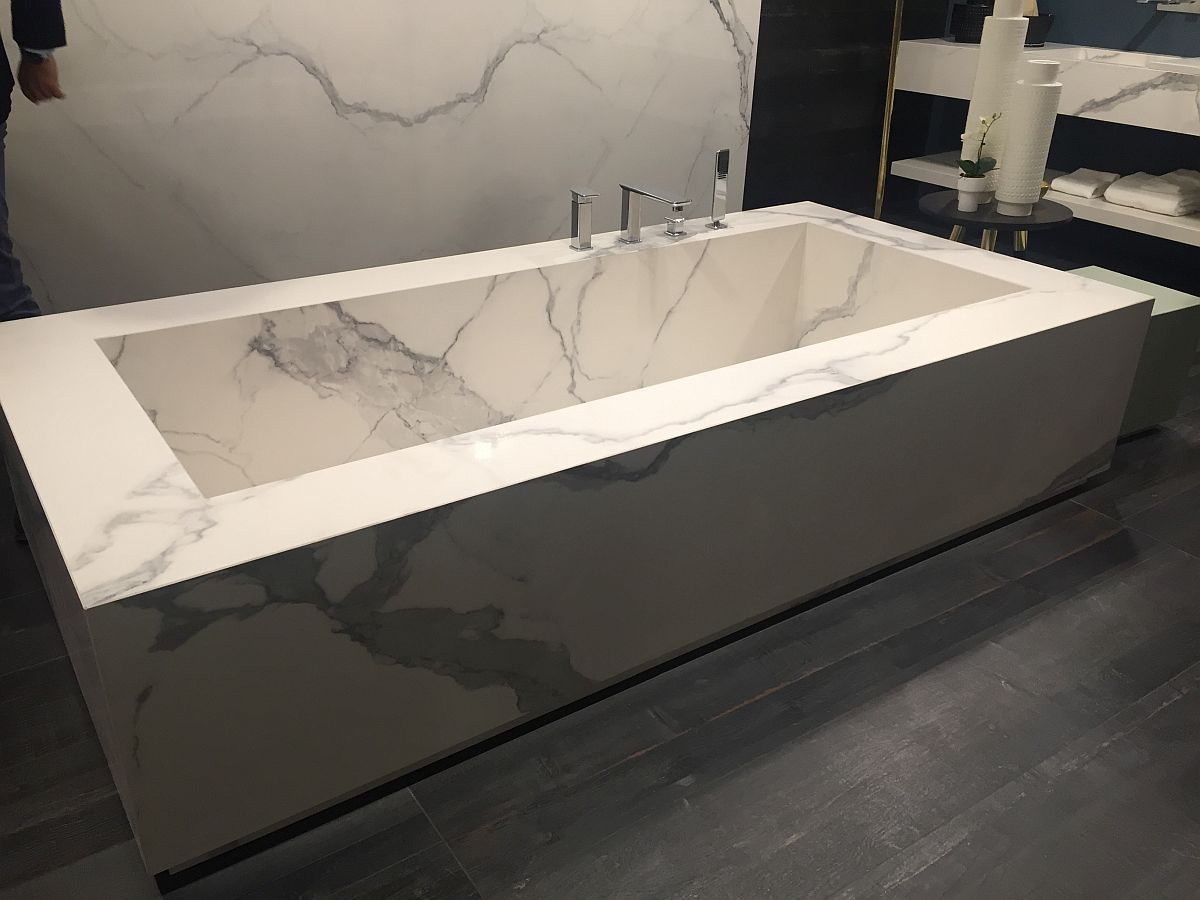 Full marble bathtub