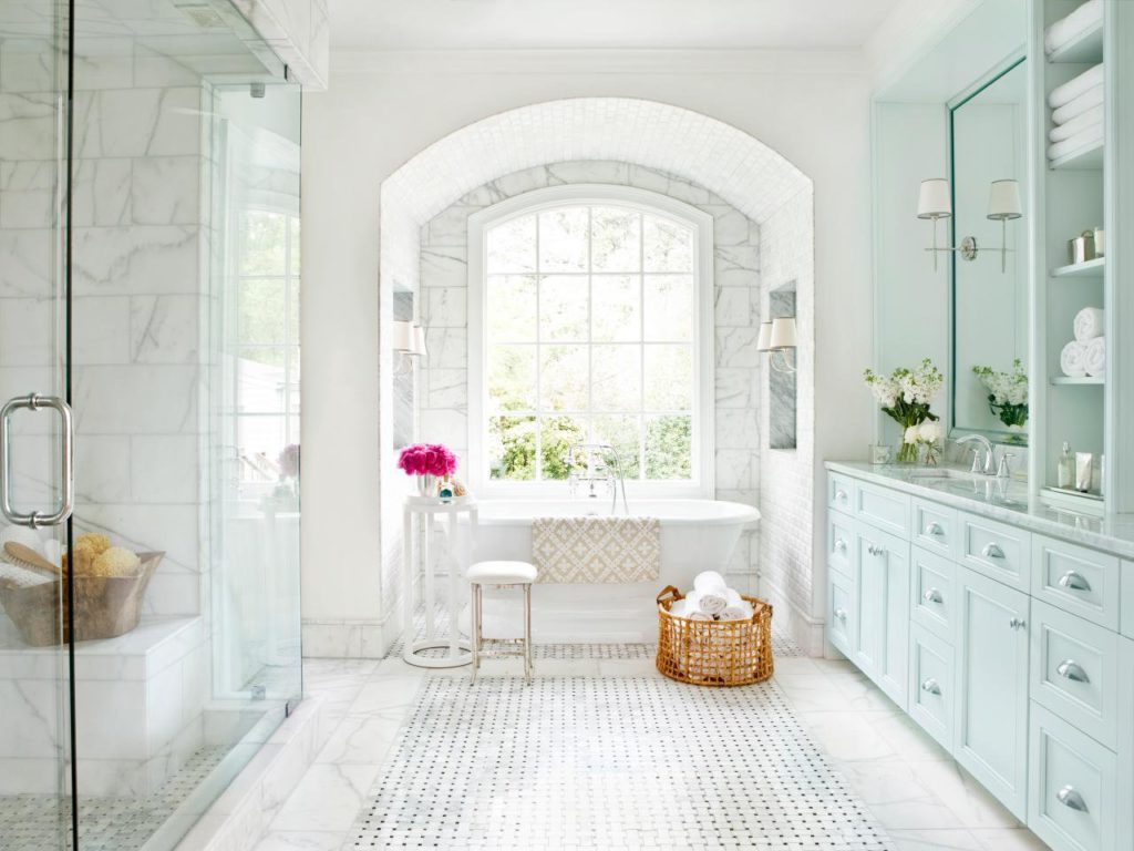 Full white marble interior design