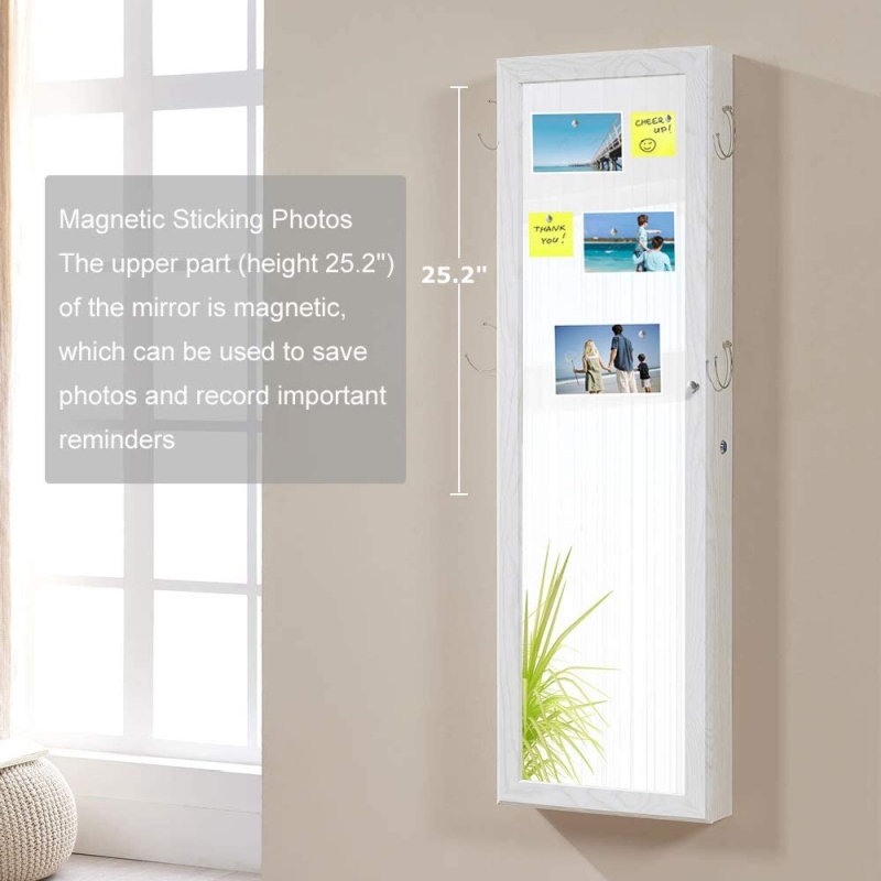 GISSAR Jewelry Mirror Armoire Wall Mount