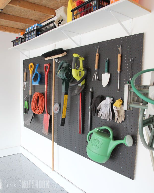 Garage pegboard DIY