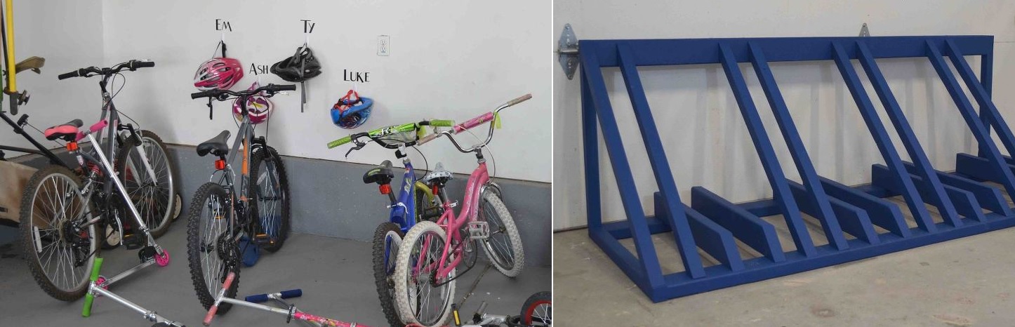 Garage rack for bikes