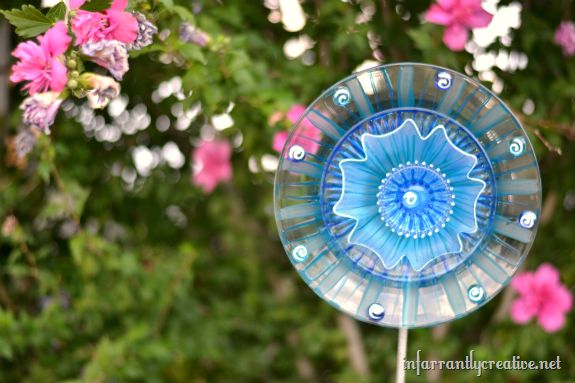 Garden glass plate