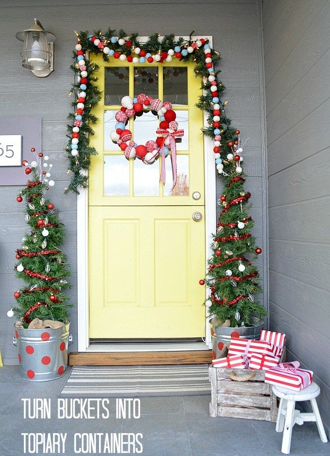 Garland around the front door