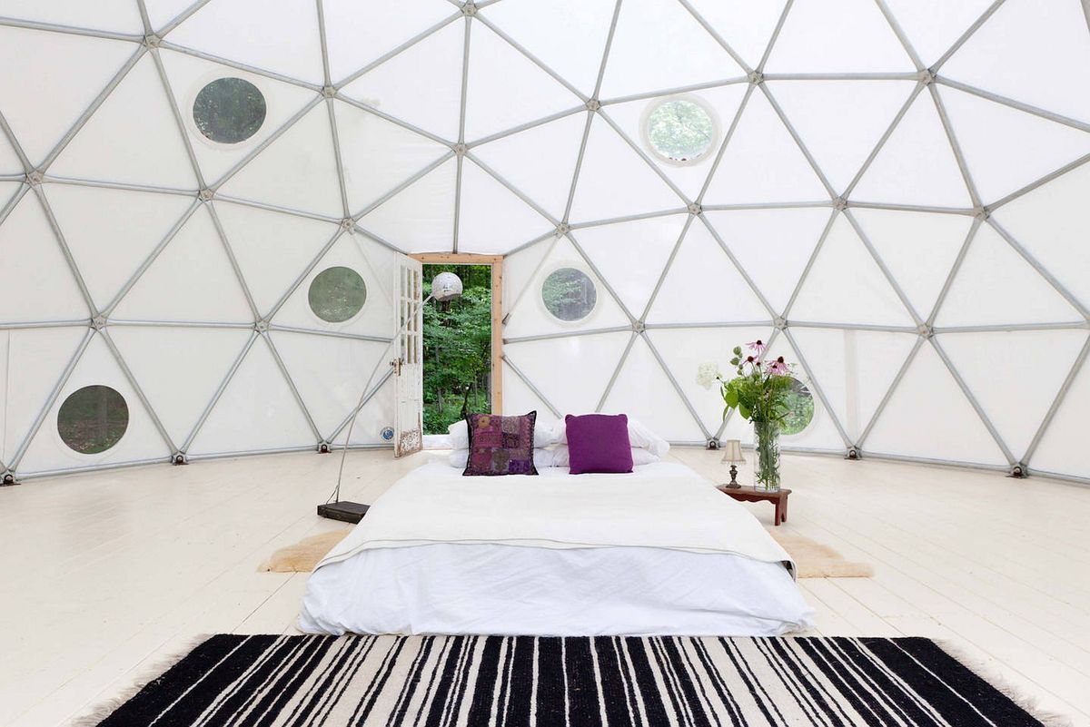 Geo Dome on Farm Upstate Catskills Bed