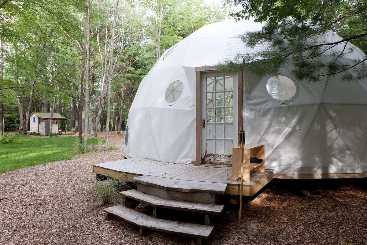 Geo Dome on Farm Upstate Catskills Exterior