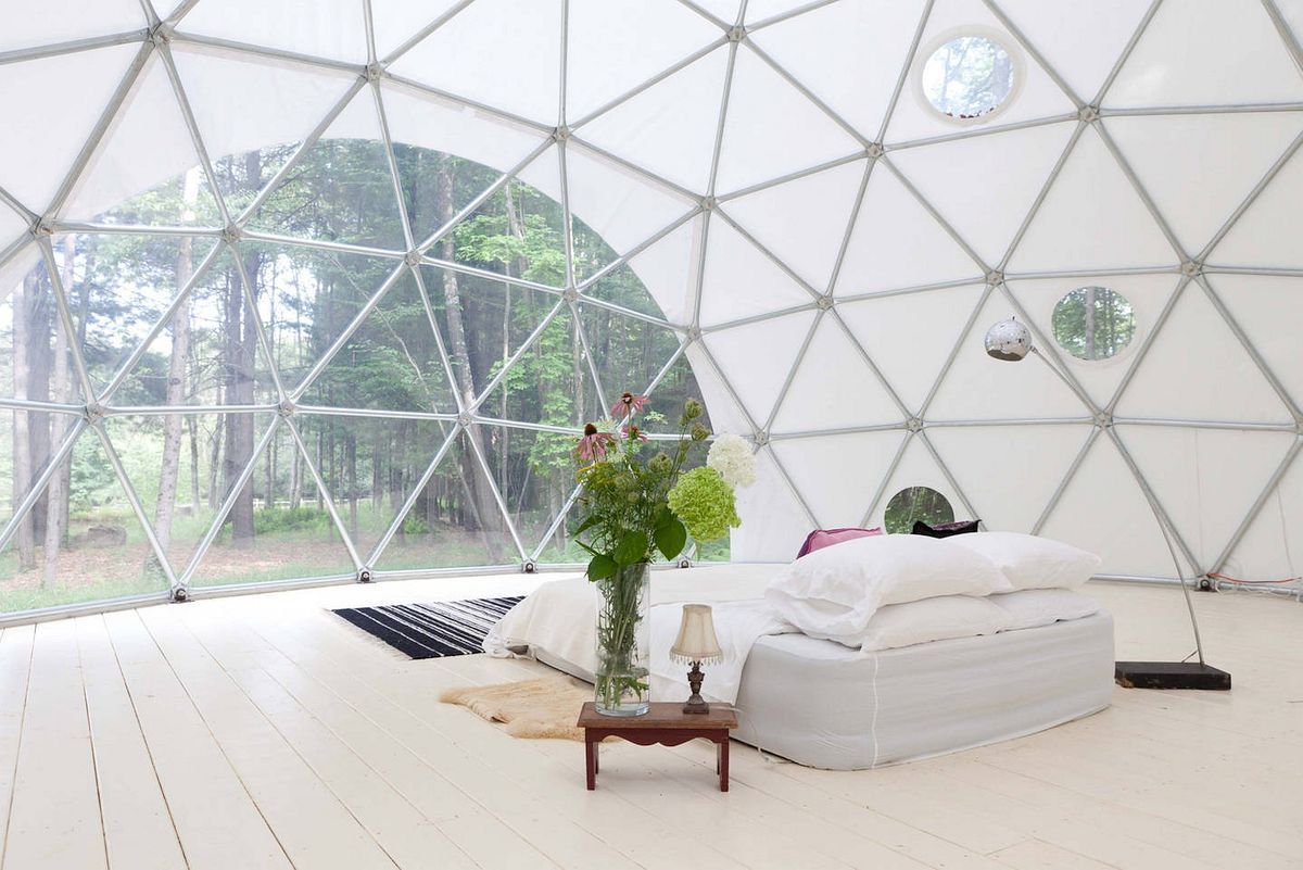 Geo Dome on Farm Upstate Catskills Floor