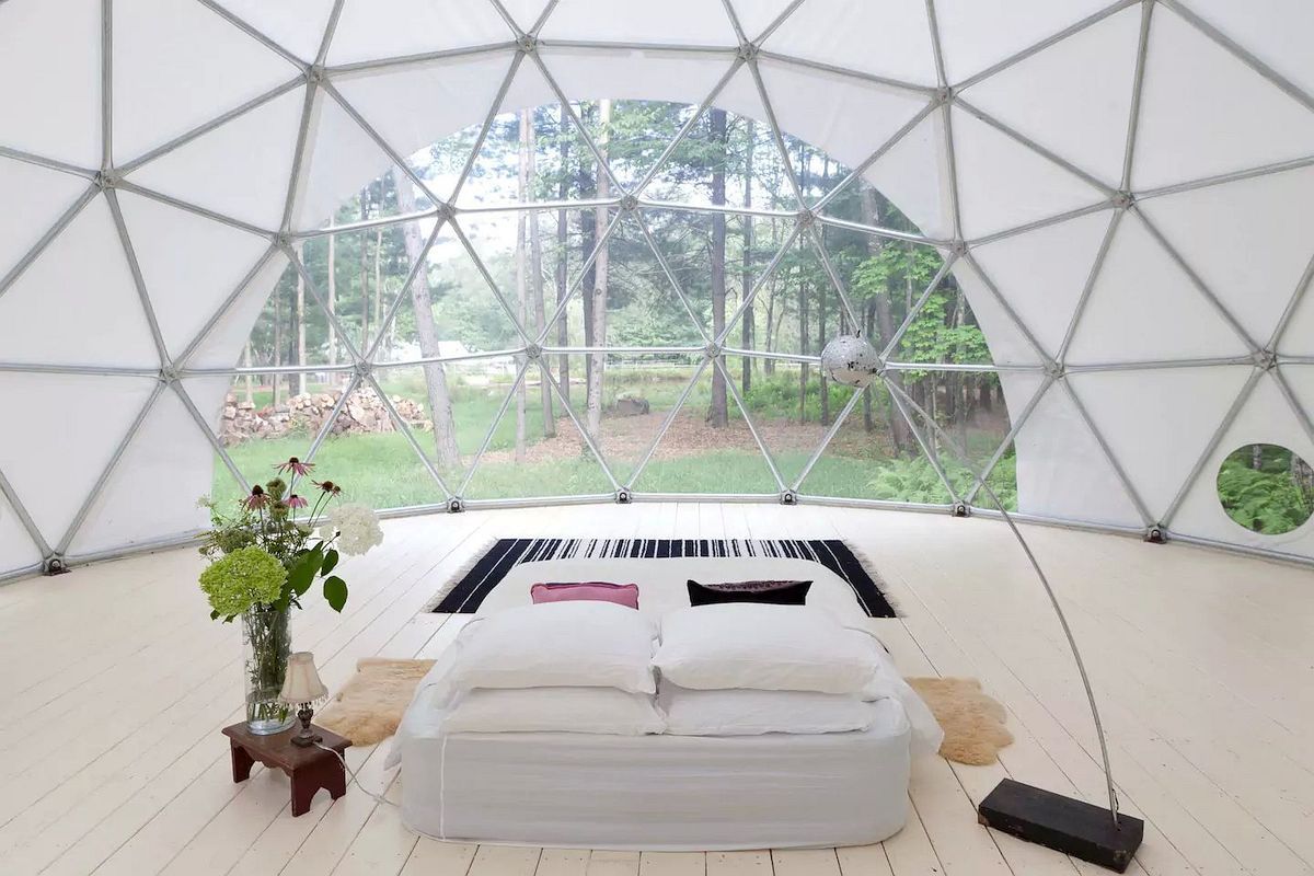 Geo Dome on Farm Upstate Catskills Interior