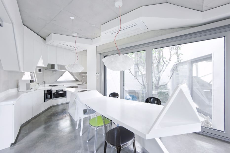 Geometric kitchen island design