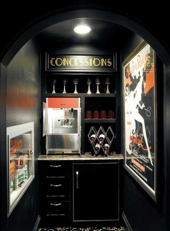 Get A Popcorn Machine basement bar