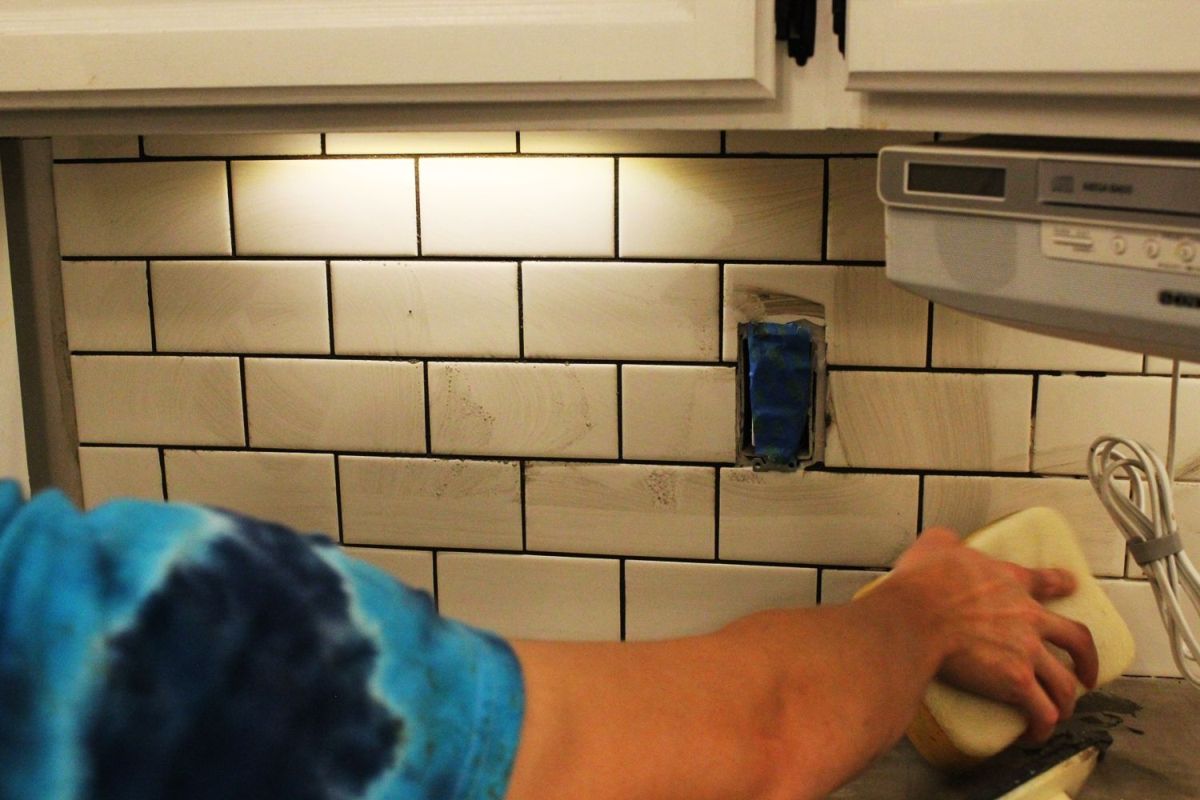 Get the tiles mostly cleaned off